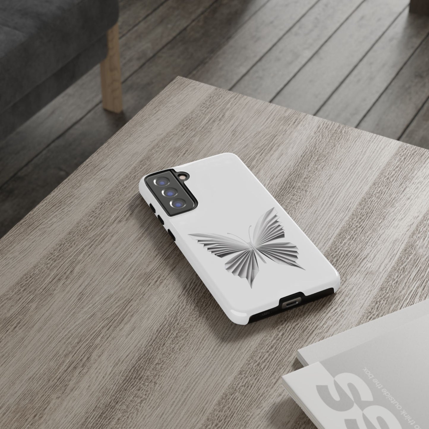 Origami White Butterfly Tough Cases iPhone/Google/Samsung