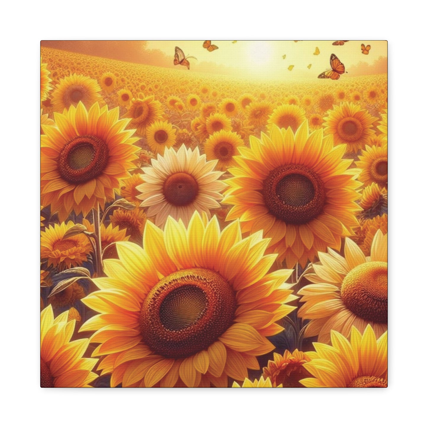 Sunflowers Classic Canvas - Black