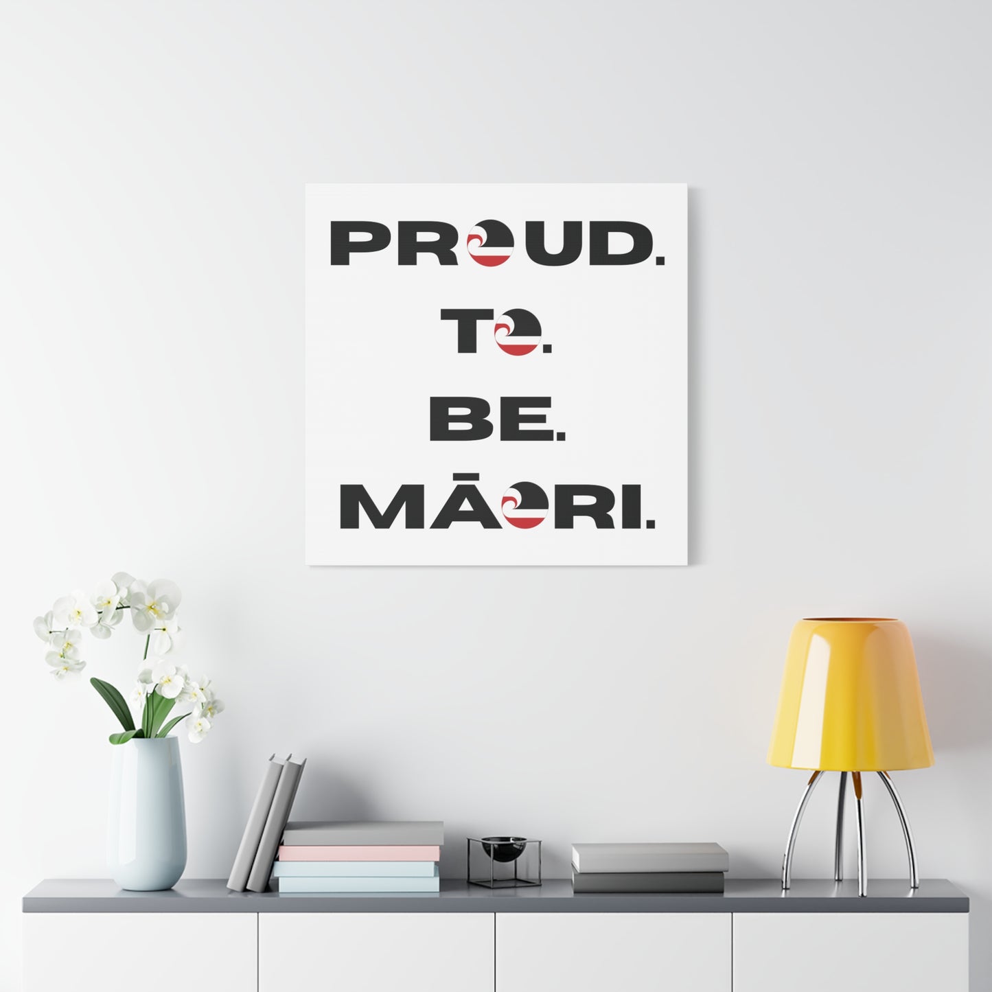 Proud. To. Be. Māori. Classic Canvas - White