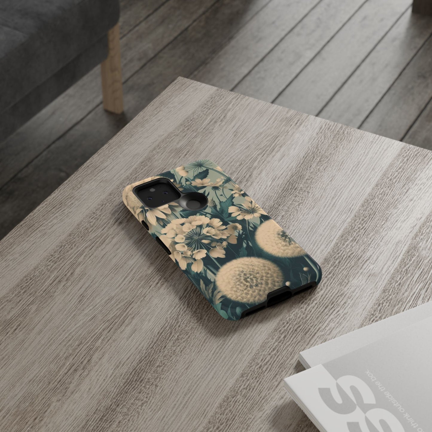 Blue & Cream Flowers Tough Cases iPhone/Google/Samsung