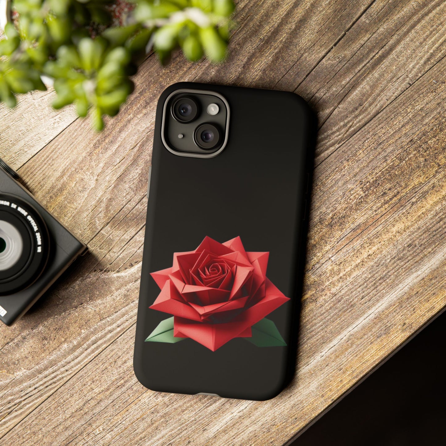 Origami Red Rose Tough Cases iPhone/Google/Samsung