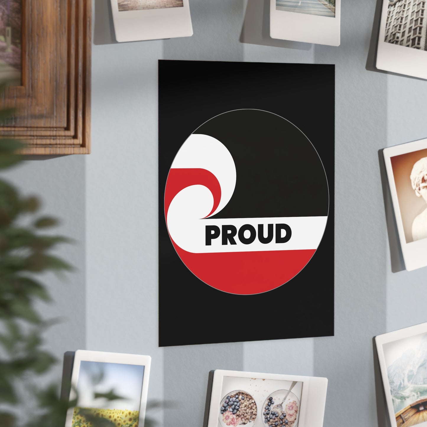 PROUD (circle) Unframed Prints - black