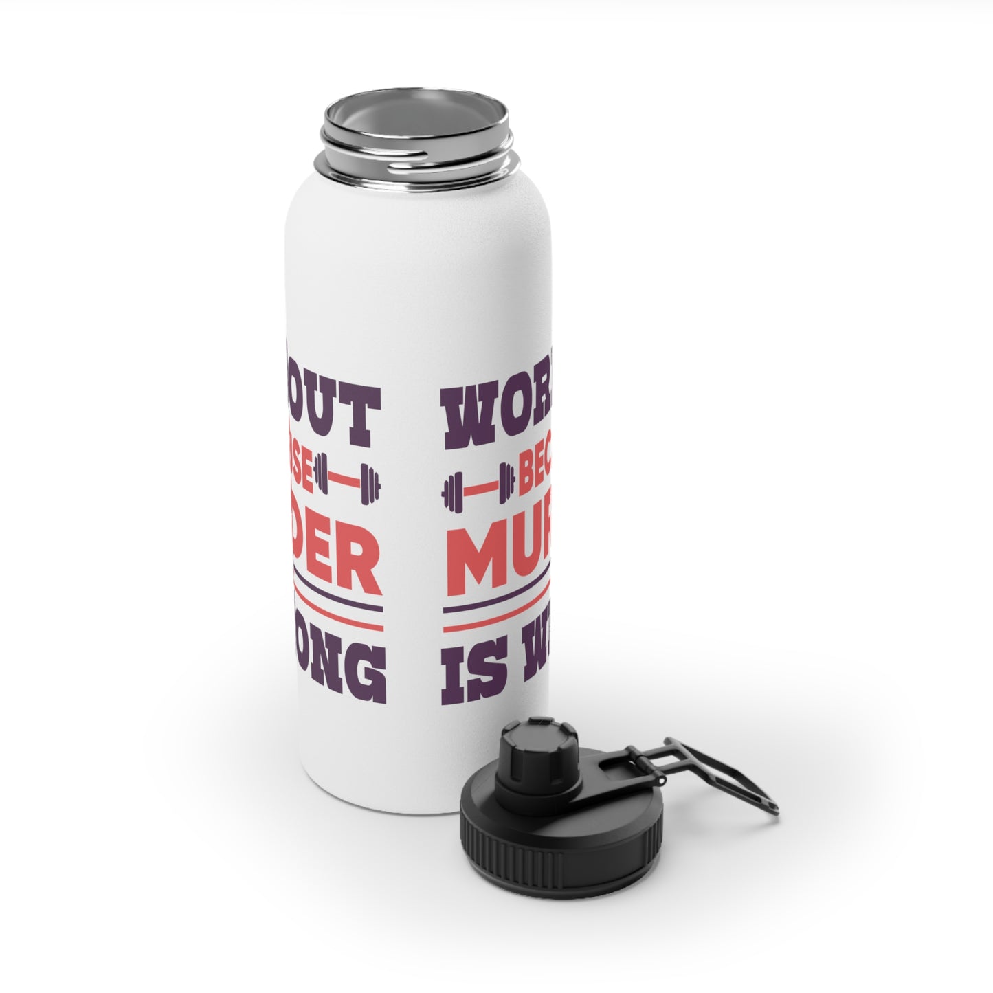 Murder is Wrong Stainless Steel Sports Water Bottle - 3 sizes