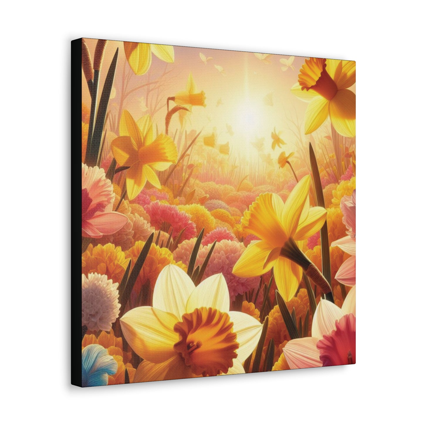 Daffodils Classic Canvas - Black