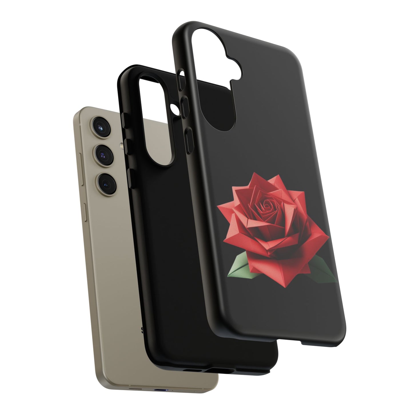 Origami Red Rose Tough Cases iPhone/Google/Samsung