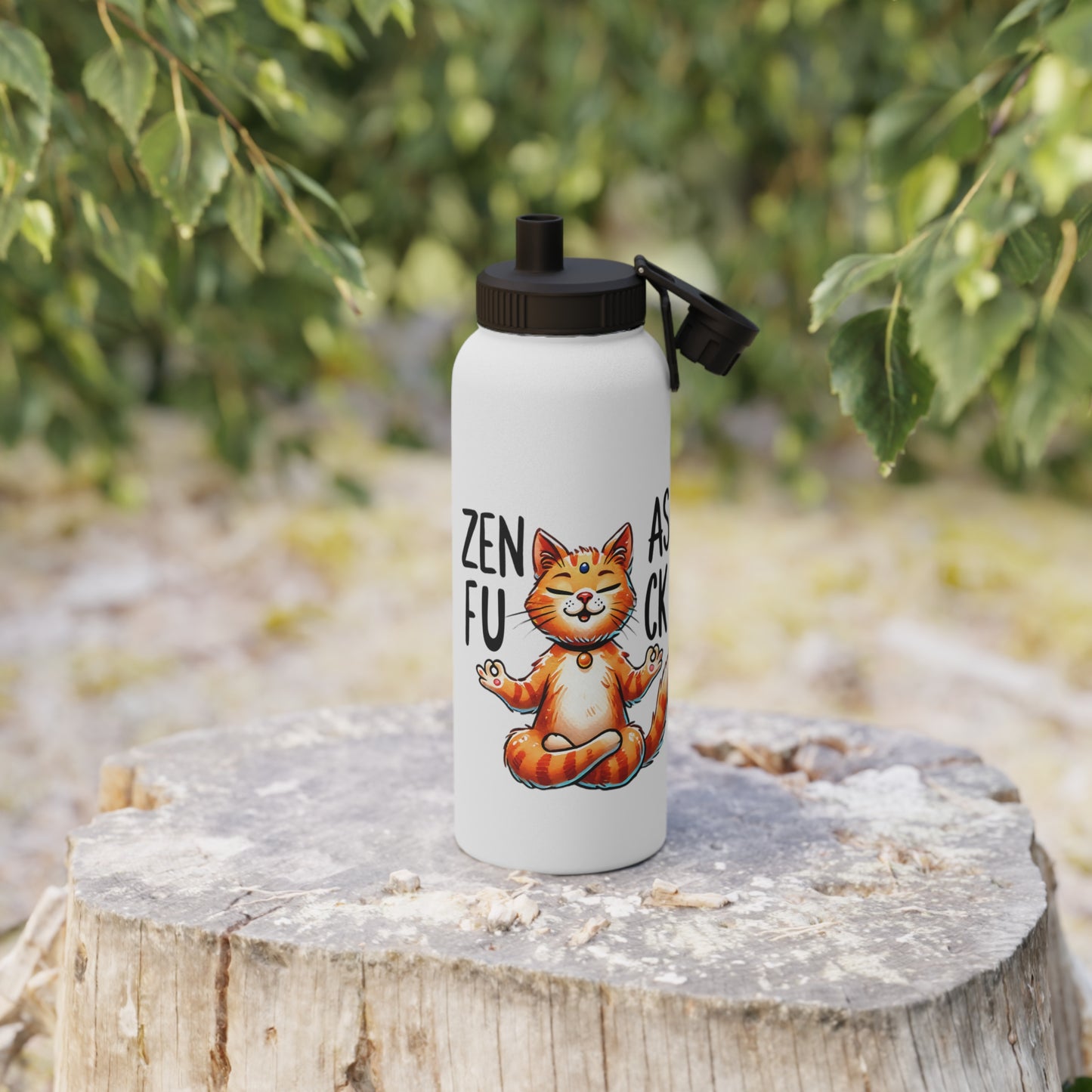 Zen As F*#K Stainless Steel Water Bottle - # Sizes