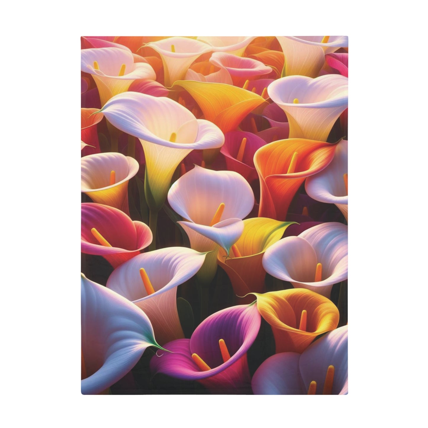 Bright Calla Lillies Plush Fleece Blanket