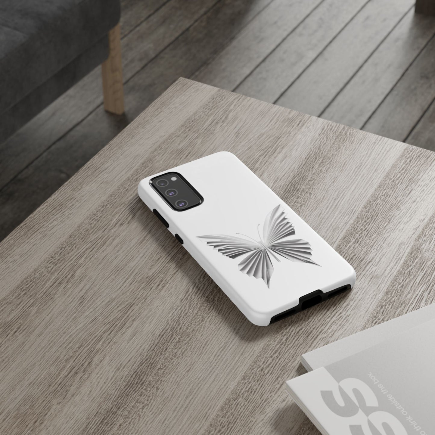 Origami White Butterfly Tough Cases iPhone/Google/Samsung