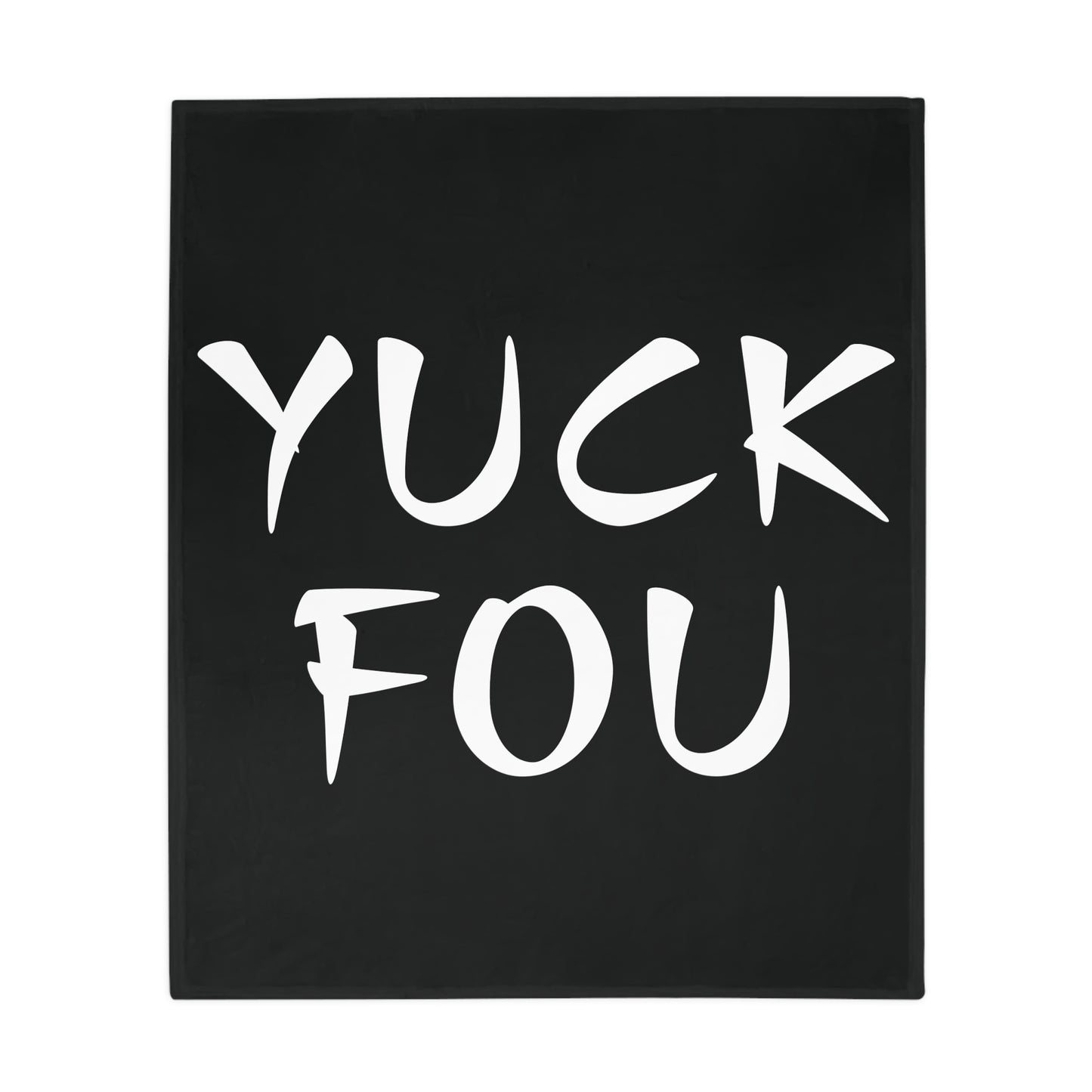 Yuck Fou Plush Fleece Blanket - Black