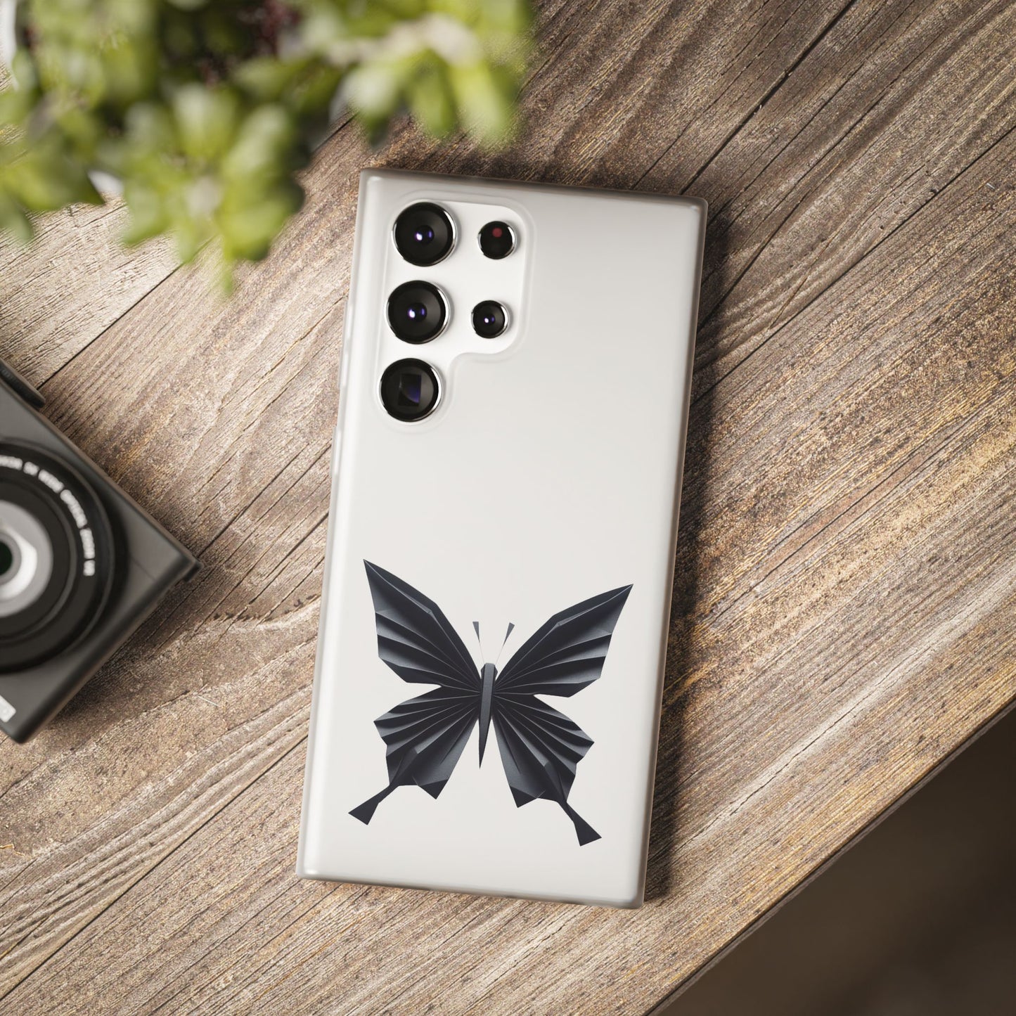 Origami Black Butterfly Flexi Cases