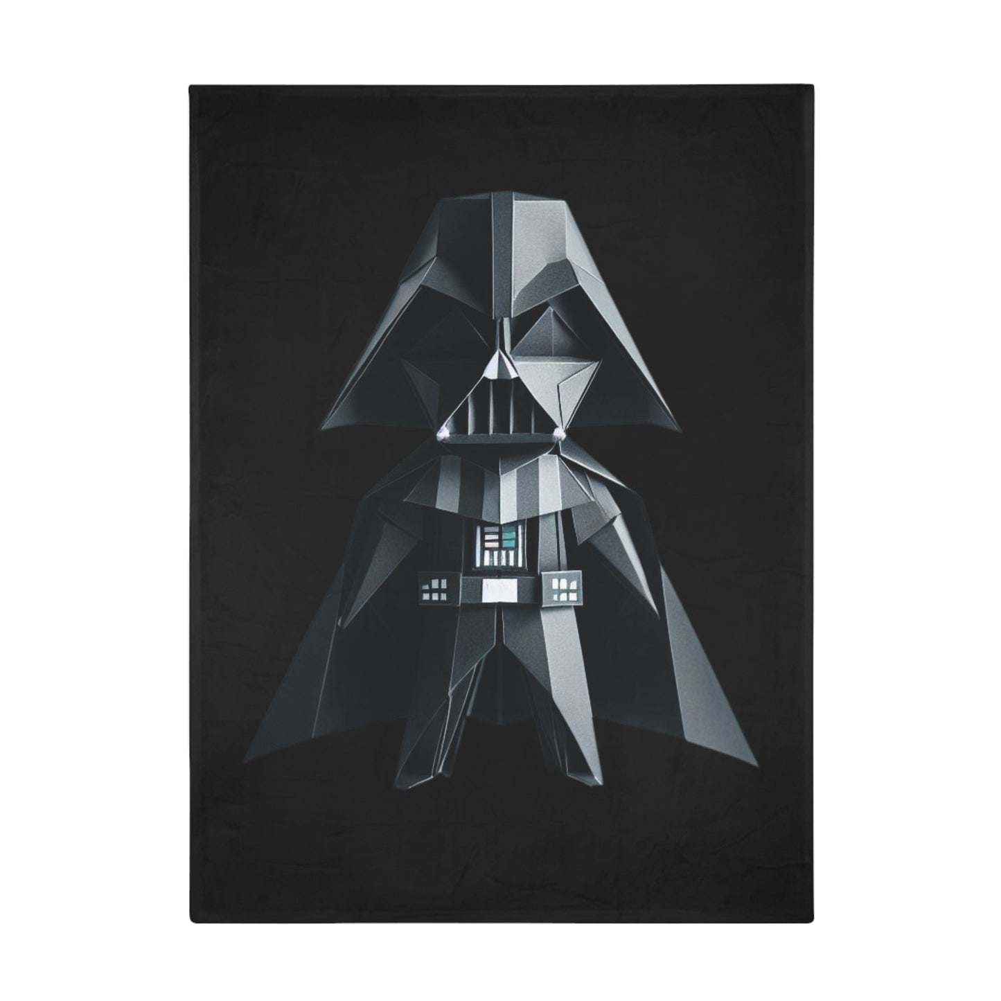 Origami Darth Vader Plush Fleece Blanket - Black