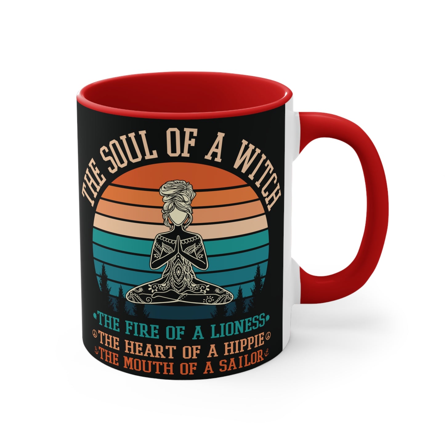 The Soul of a Witch Color Accent Mug 11oz - Zen Meditation Gift