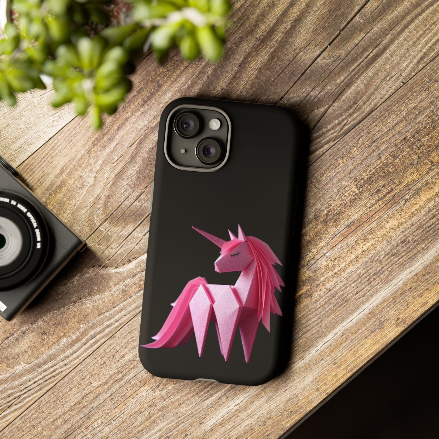 Origami Pink Unicorn Tough Cases iPhone/Google/Samsung