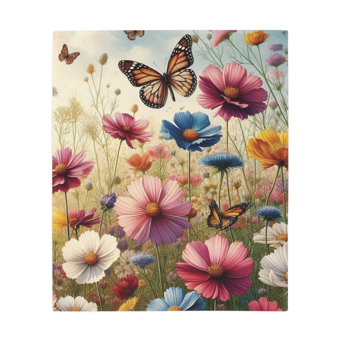 Wild Flowers #2 Plush Fleece Blanket