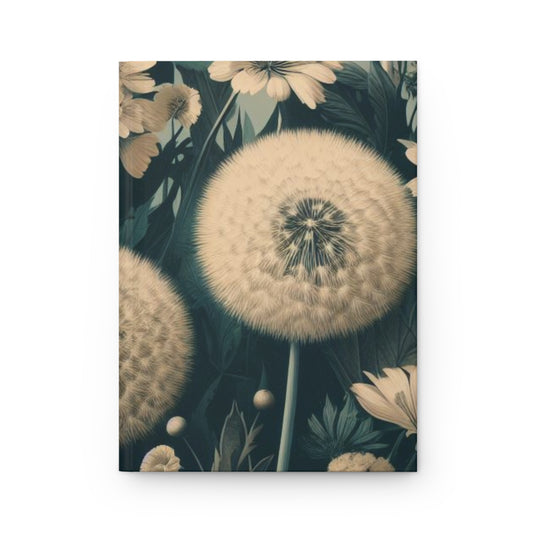 Blue & Cream Flowers Hardcover Journal Matte