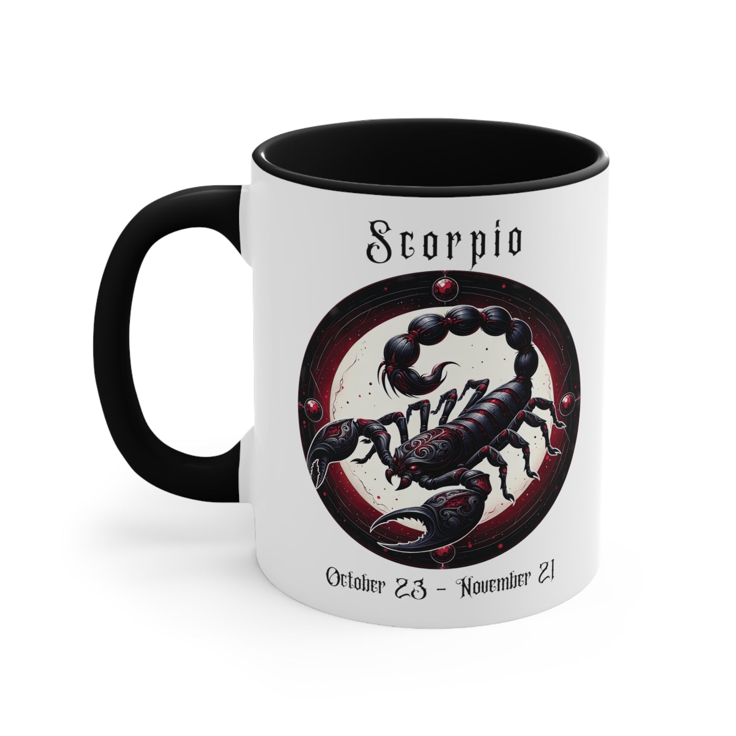 Gothic Scorpio Colorful Accent Mugs, 11oz