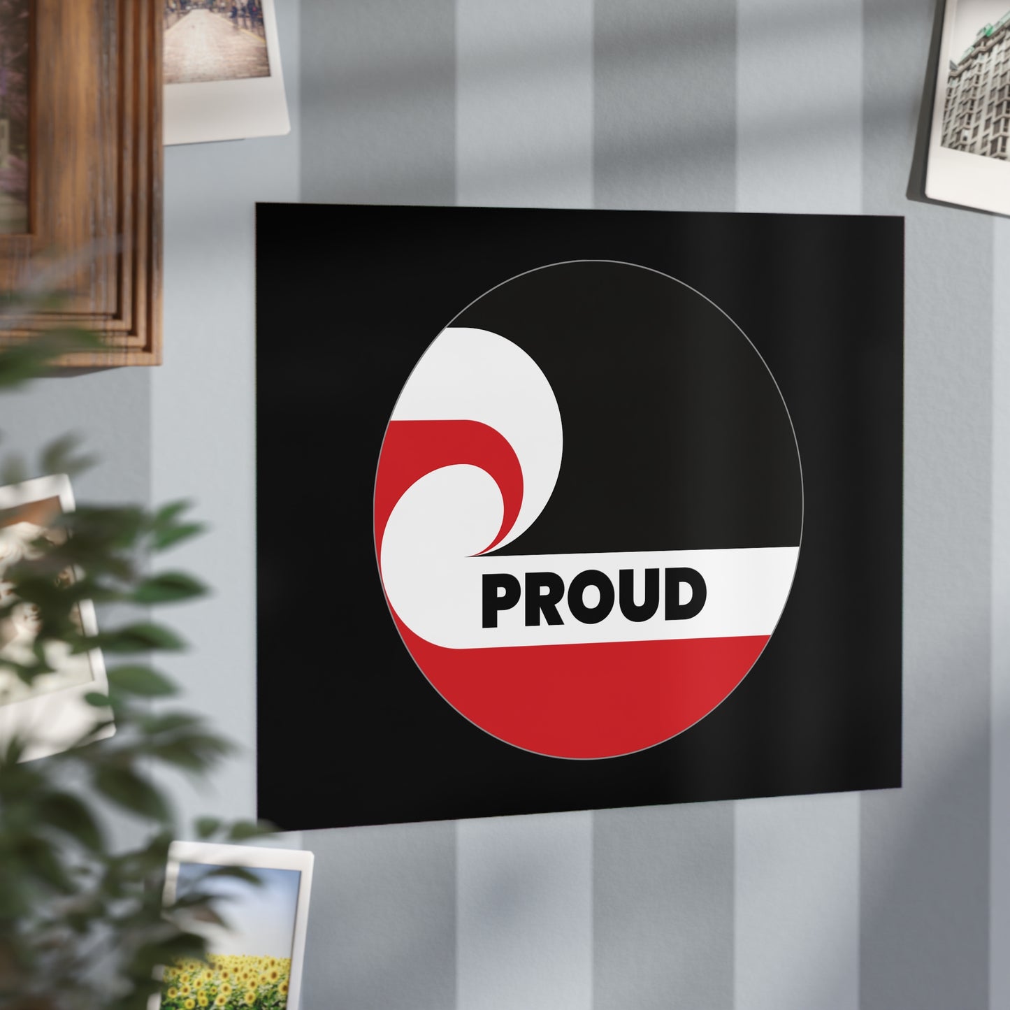 PROUD (circle) Unframed Prints - black