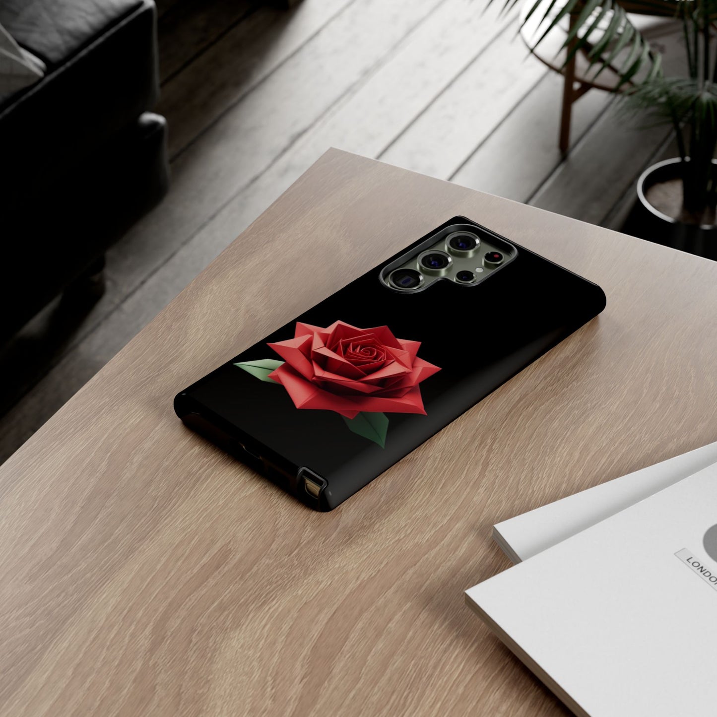 Origami Red Rose Tough Cases iPhone/Google/Samsung