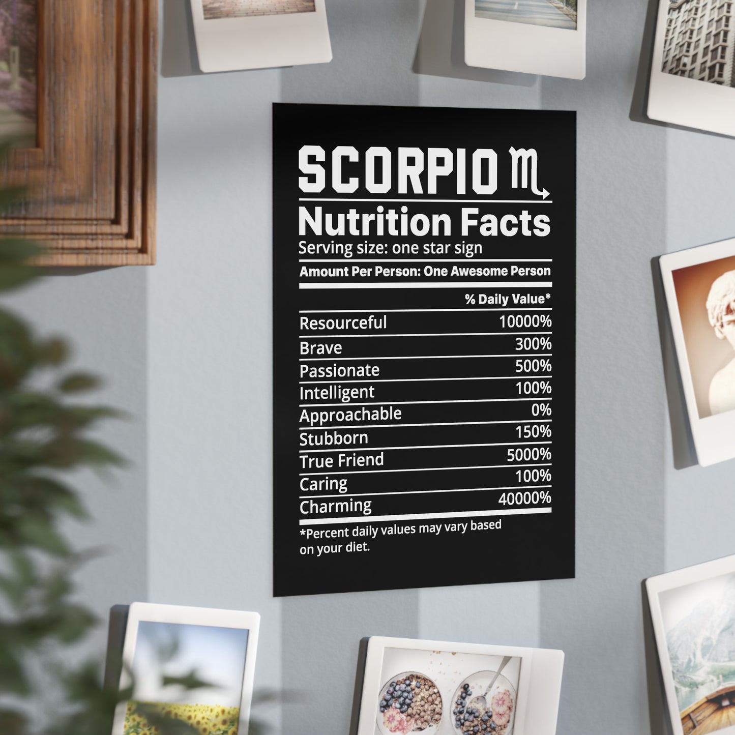 Scorpio Nutrition Unframed Prints - black