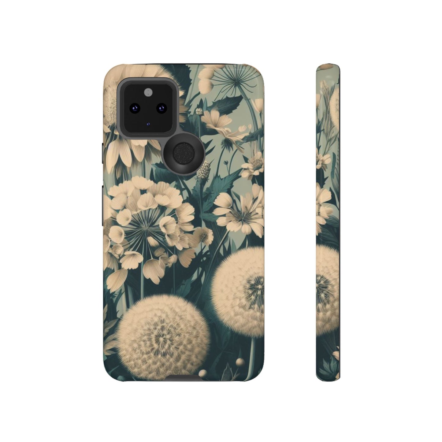 Blue & Cream Flowers Tough Cases iPhone/Google/Samsung