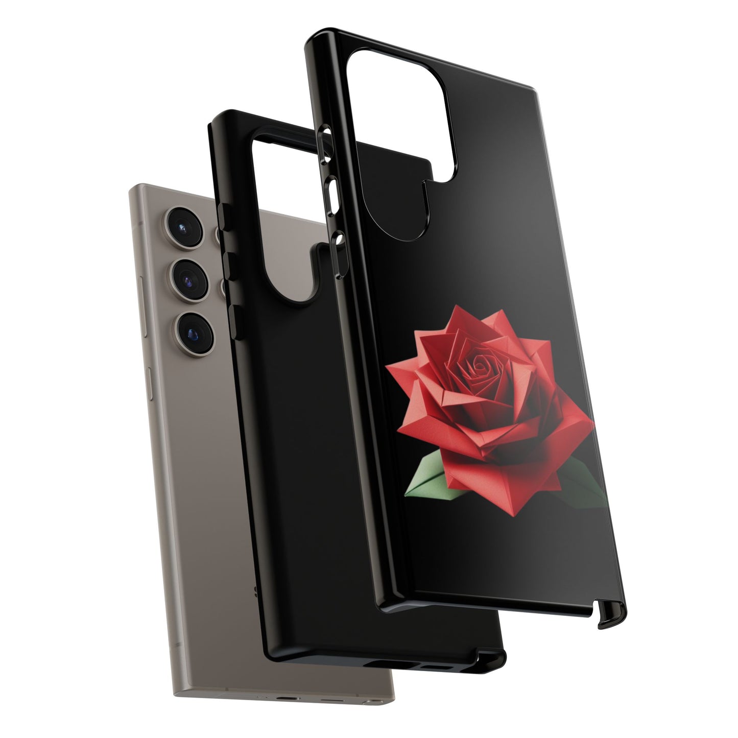 Origami Red Rose Tough Cases iPhone/Google/Samsung