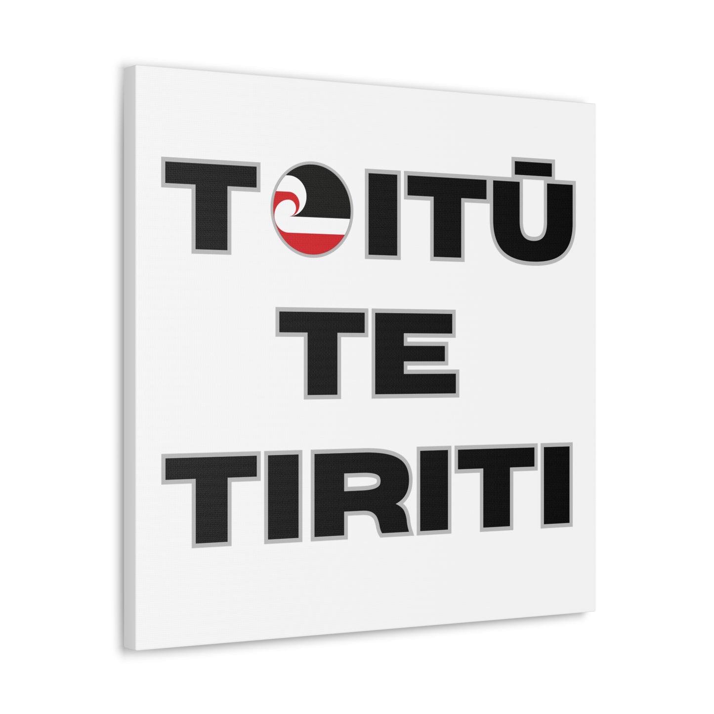 Toitū Te Tiriti Classic Canvas - White