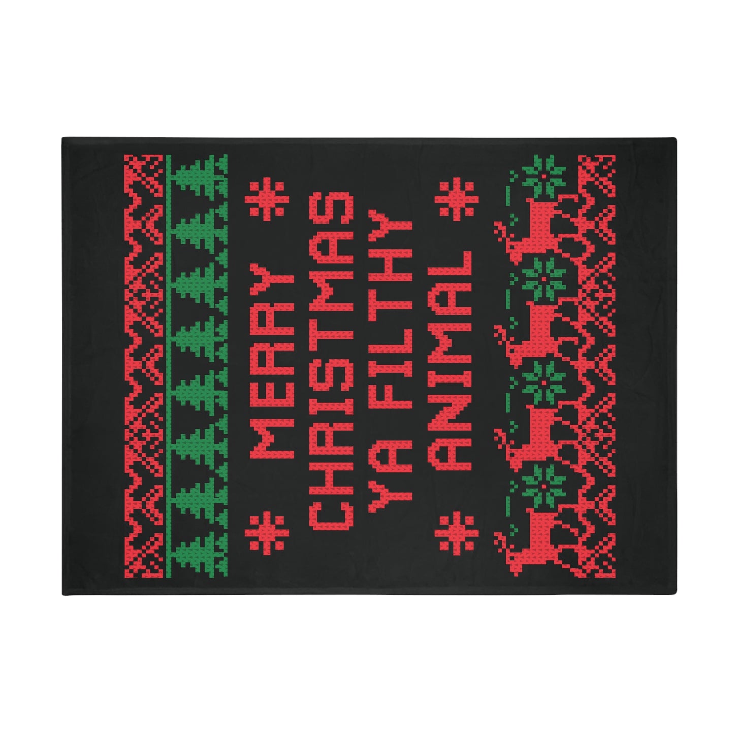 Ugly Christmas Sweater - Filthy Animal Plush Fleece Blanket