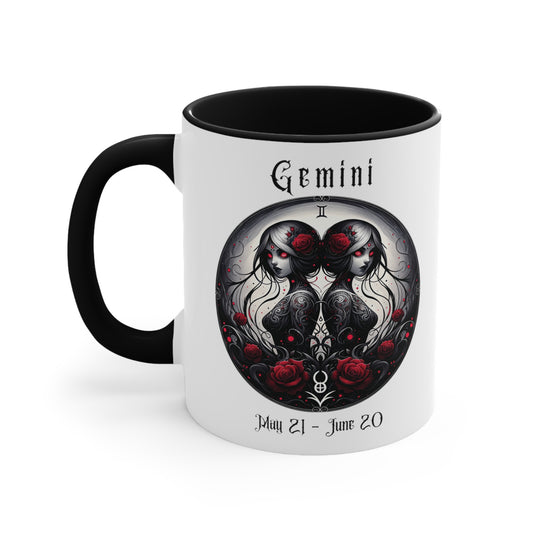 Gothic Gemini Colorful Accent Mugs, 11oz