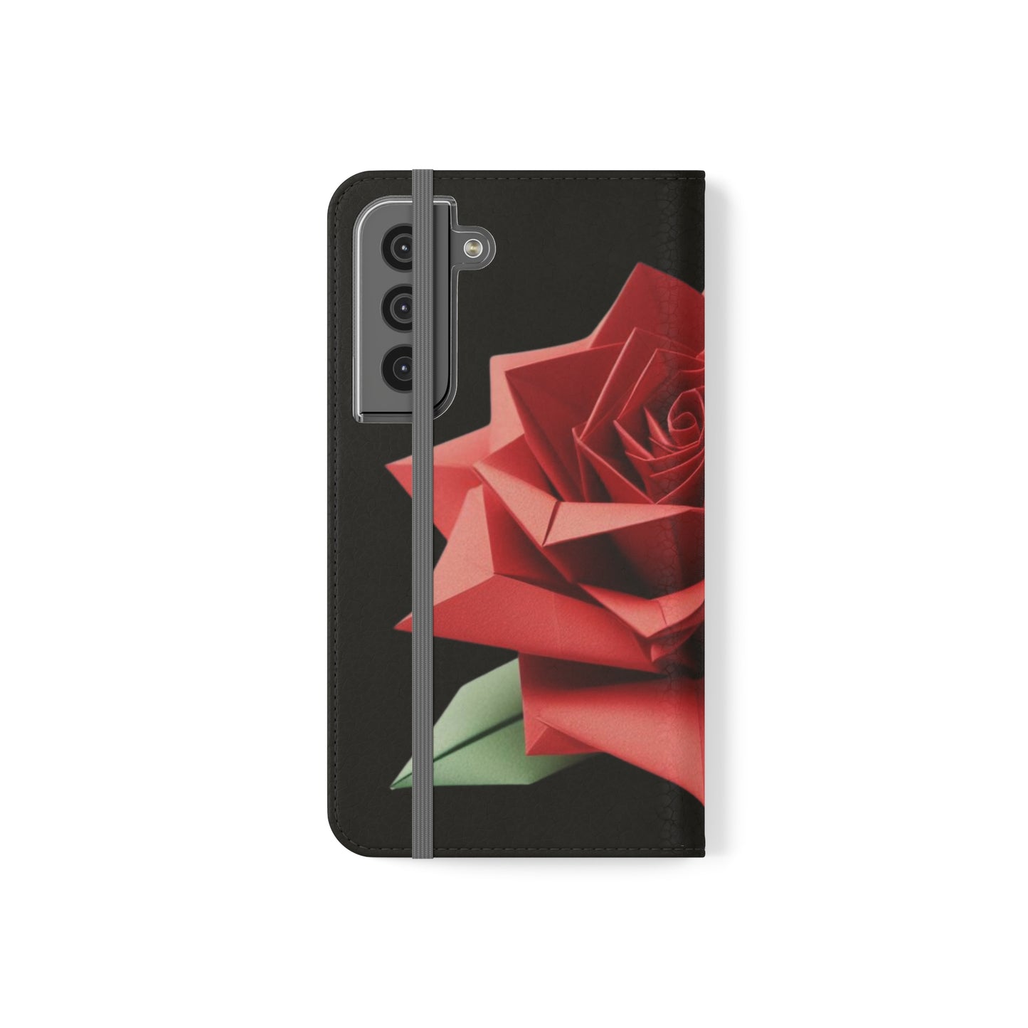 Origami Red Rose Flip Cases iPhone/Samsung