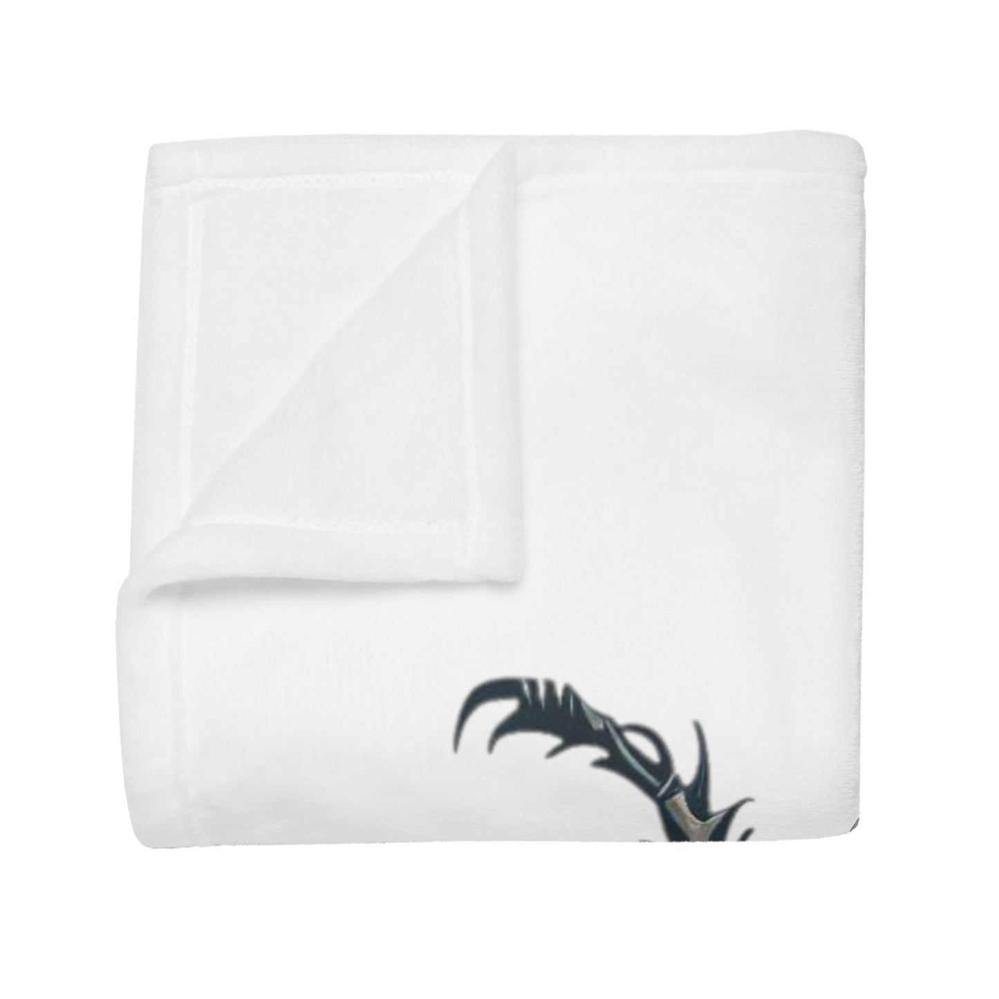 Carved Beetle - White Plush Fleece Blanket