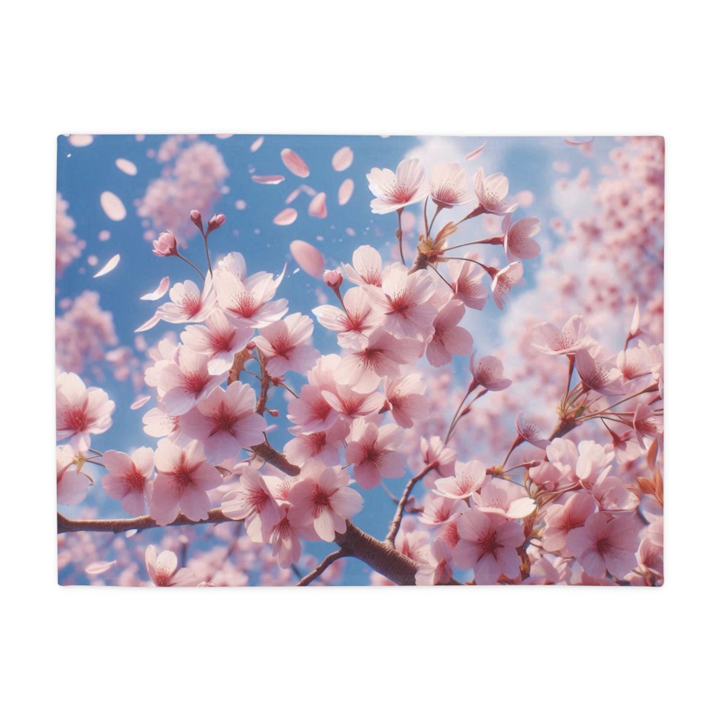 Cherry Blossom #1 Plush Fleece Blanket