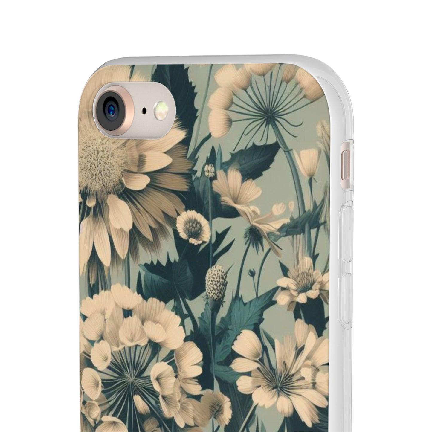 Blue & Cream Flowers Flexi Cases