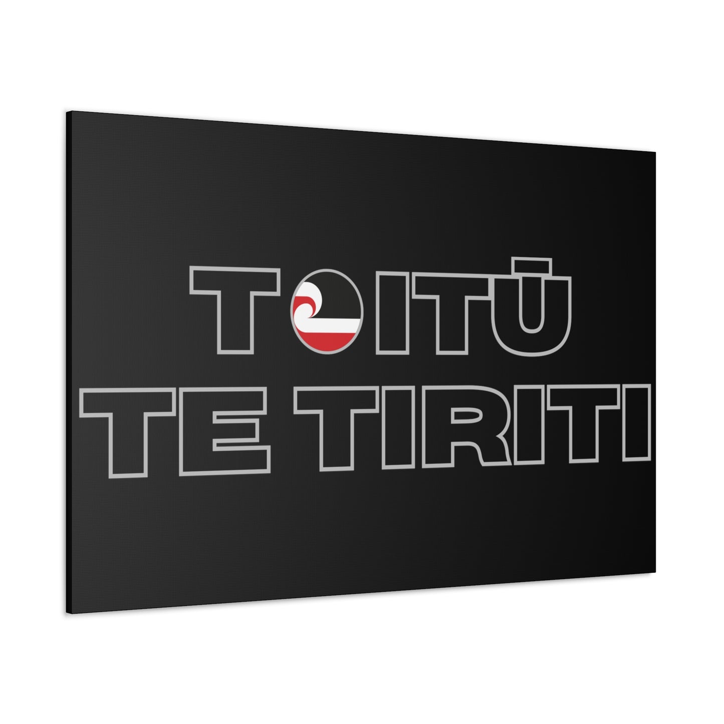 Toitū Te Tiriti Classic Canvas - Black