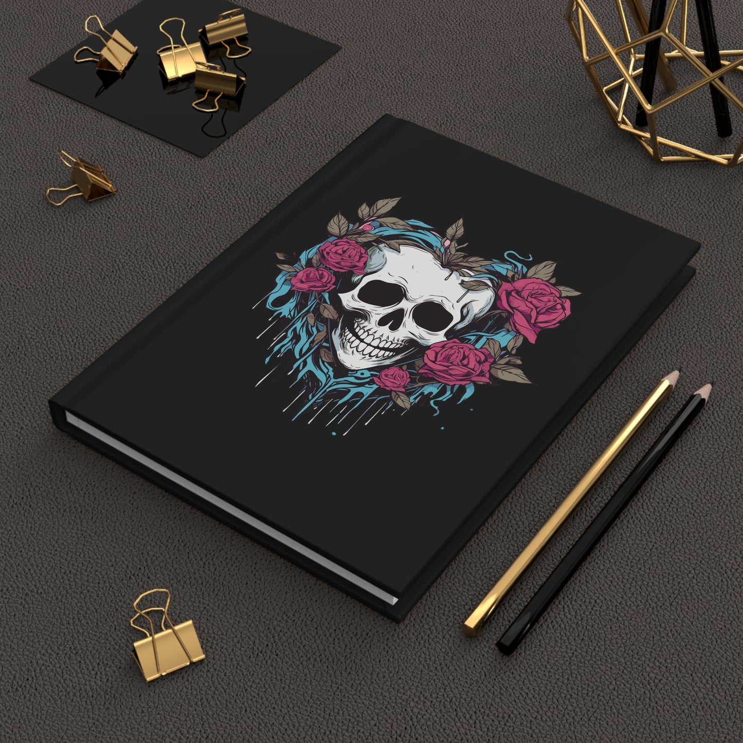 Flowers & Skull Hardcover Journal Matte