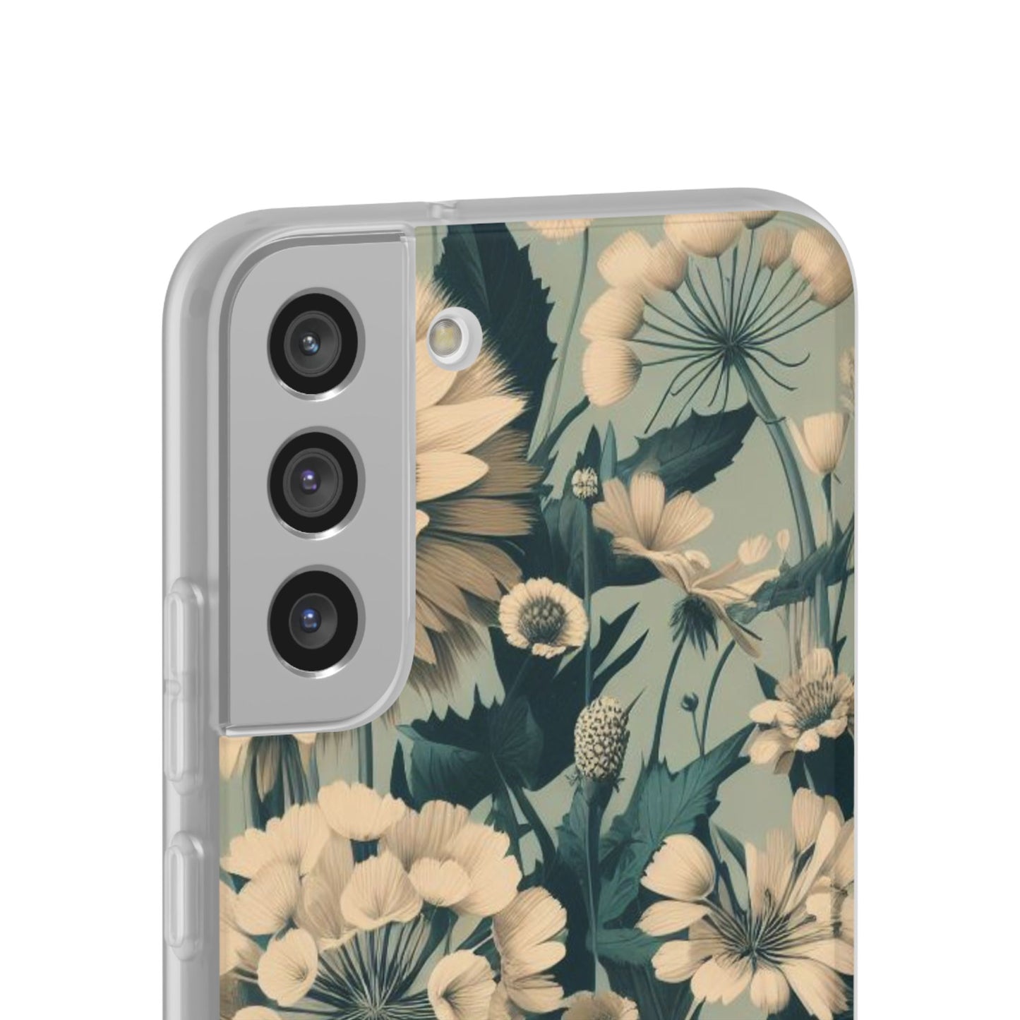 Blue & Cream Flowers Flexi Cases