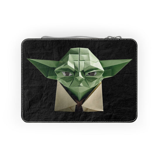 Origami Yoda Paper Lunch Bag - black