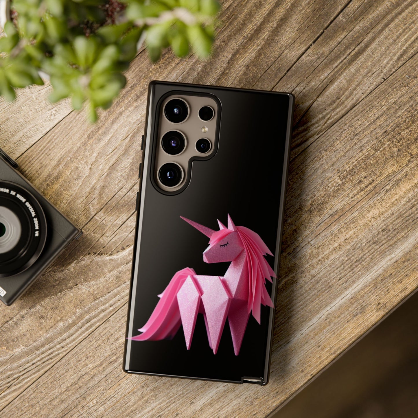 Origami Pink Unicorn Tough Cases iPhone/Google/Samsung