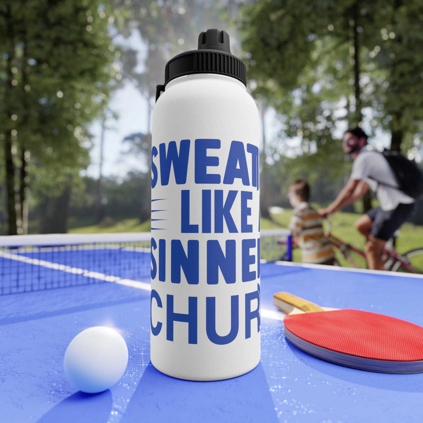 Sweating Like a Sinner in Church Stainless Steel Sports Water Bottle - 3 sizes