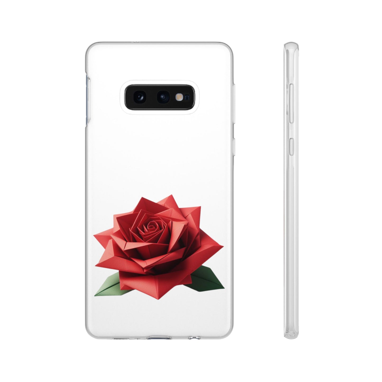 Origami Red Rose Flexi Cases