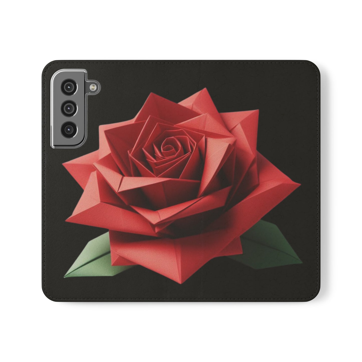 Origami Red Rose Flip Cases iPhone/Samsung