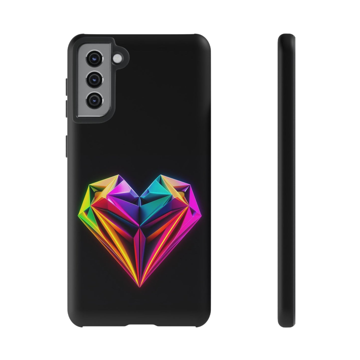 Origami Neon Heart Tough Cases iPhone/Google/Samsung