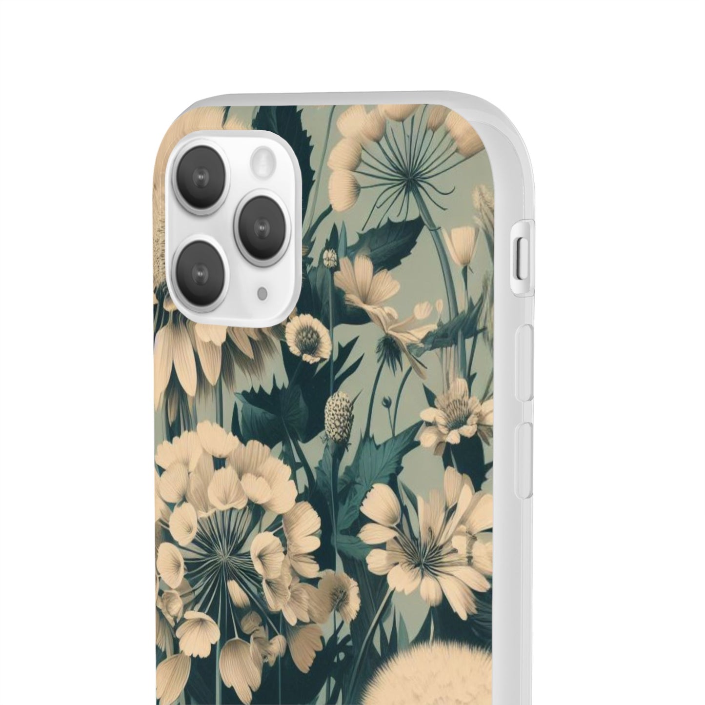 Blue & Cream Flowers Flexi Cases