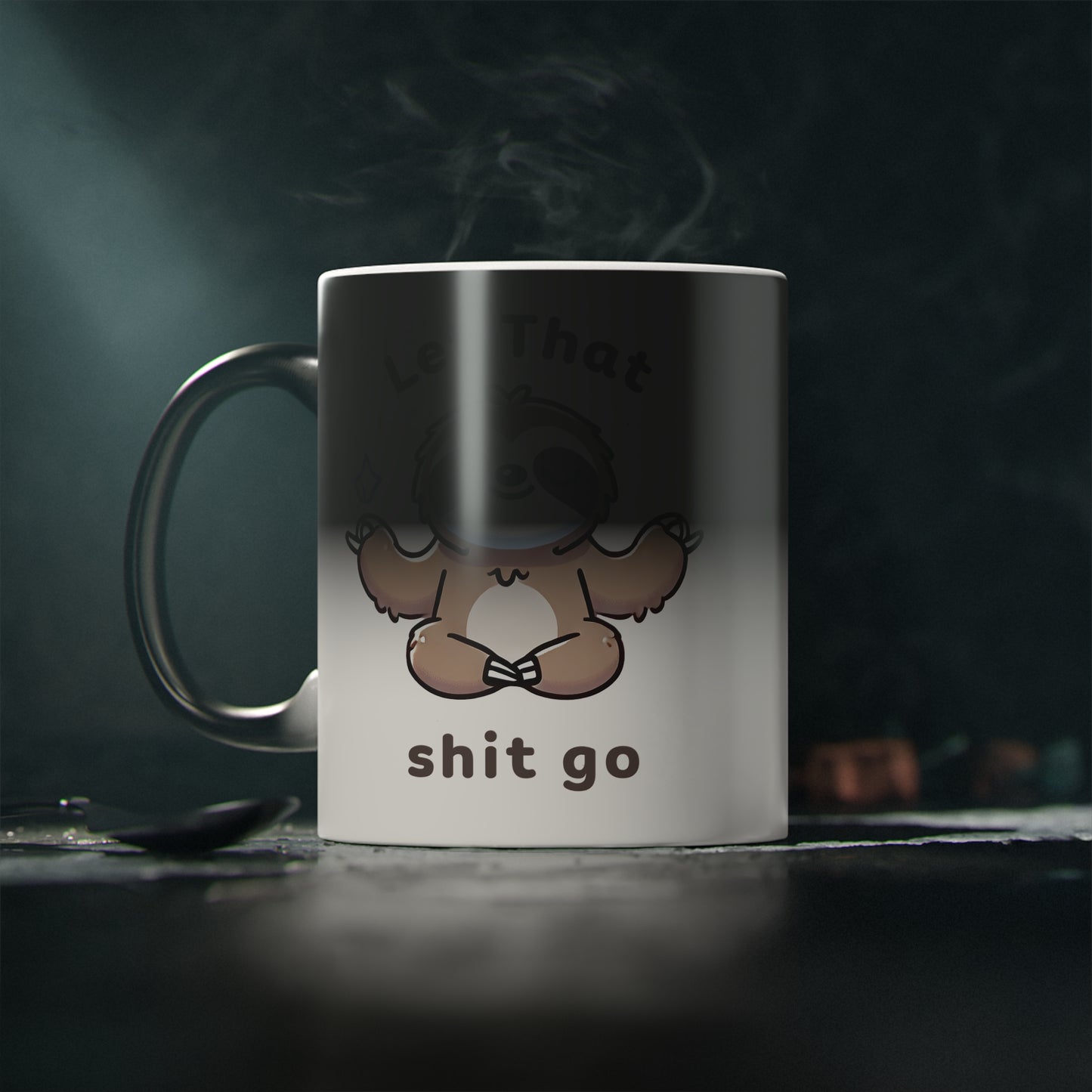 Let That Shit Go Magic Mug - Color Changing Heat Sensitive Cup for Relaxation and Meditation