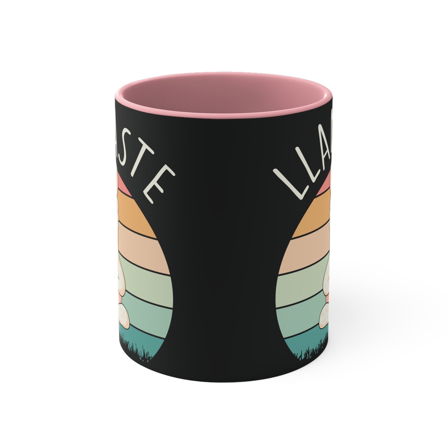 Llamaste Color Accent Mug 11oz - Zen Meditation Gift