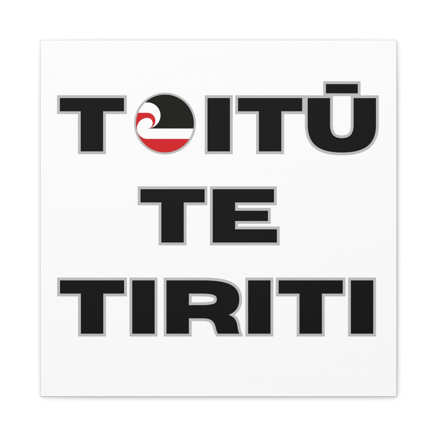 Toitū Te Tiriti Classic Canvas - White