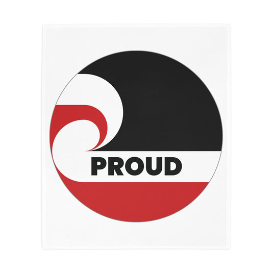 PROUD - White Plush Fleece Blanket