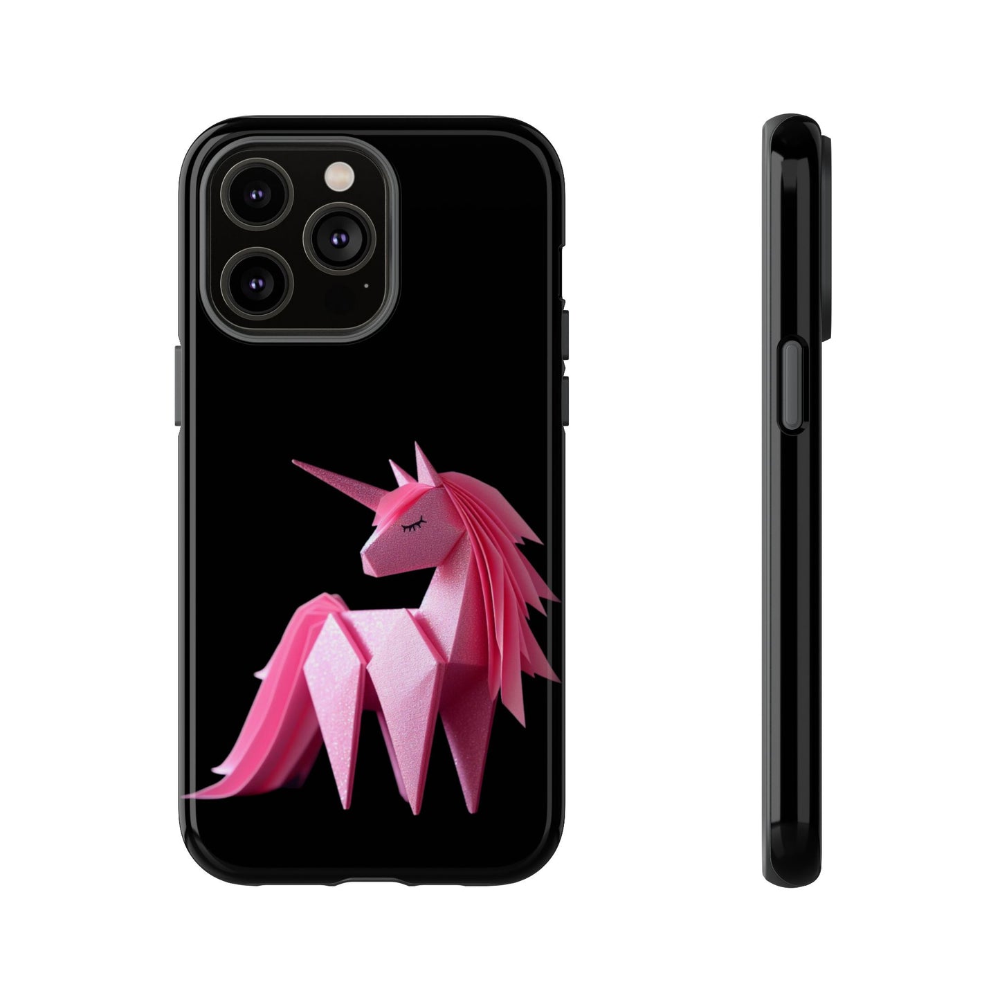 Origami Pink Unicorn Tough Cases iPhone/Google/Samsung