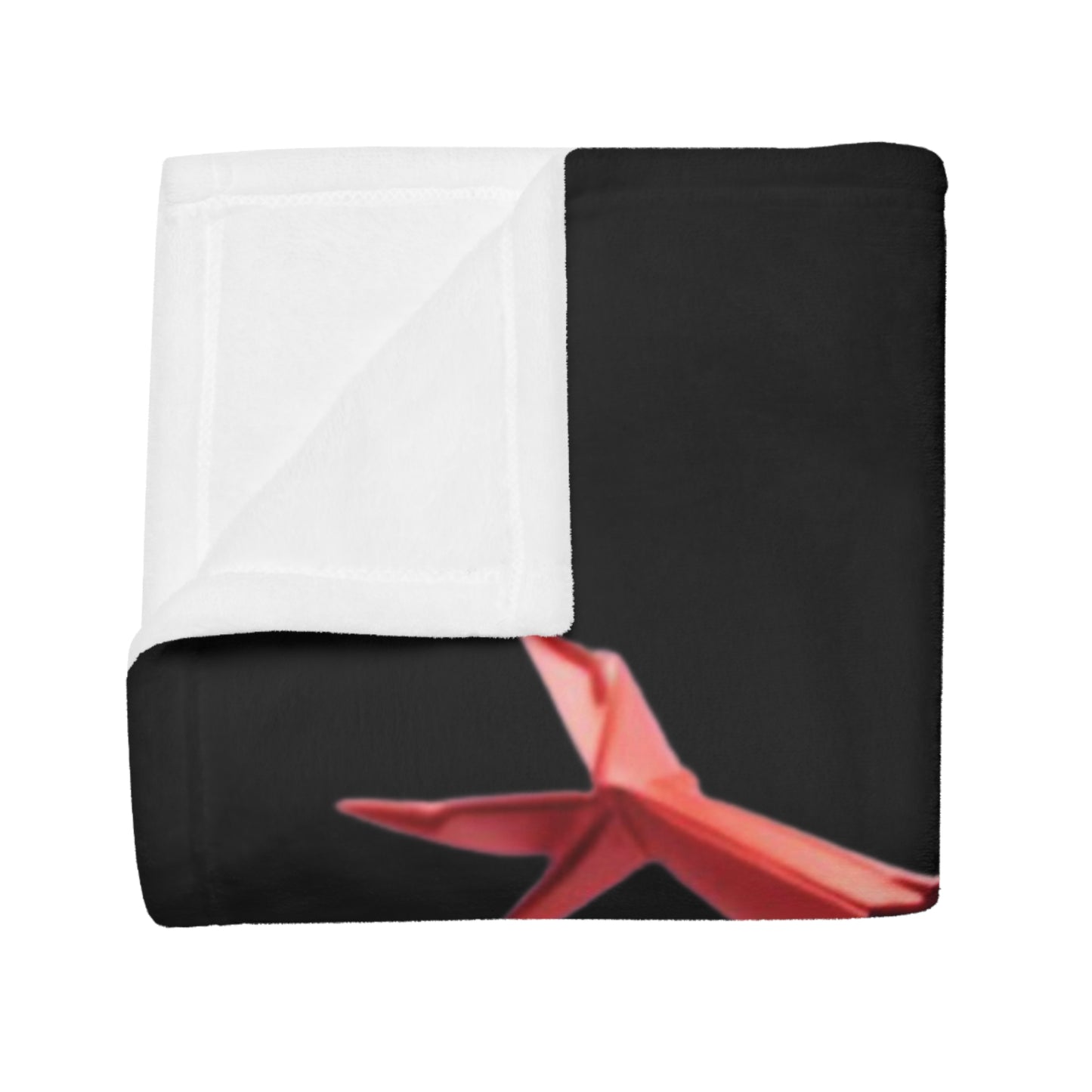 Origami Spiderman Plush Fleece Blanket - Black