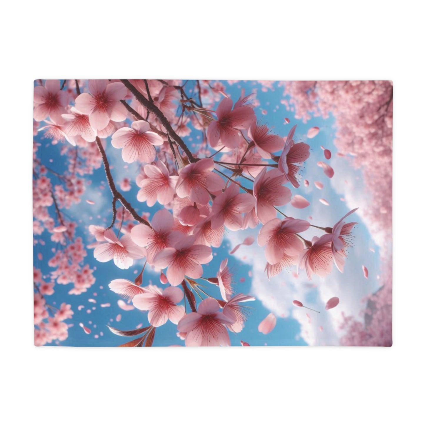 Cherry Blossom #2 Plush Fleece Blanket