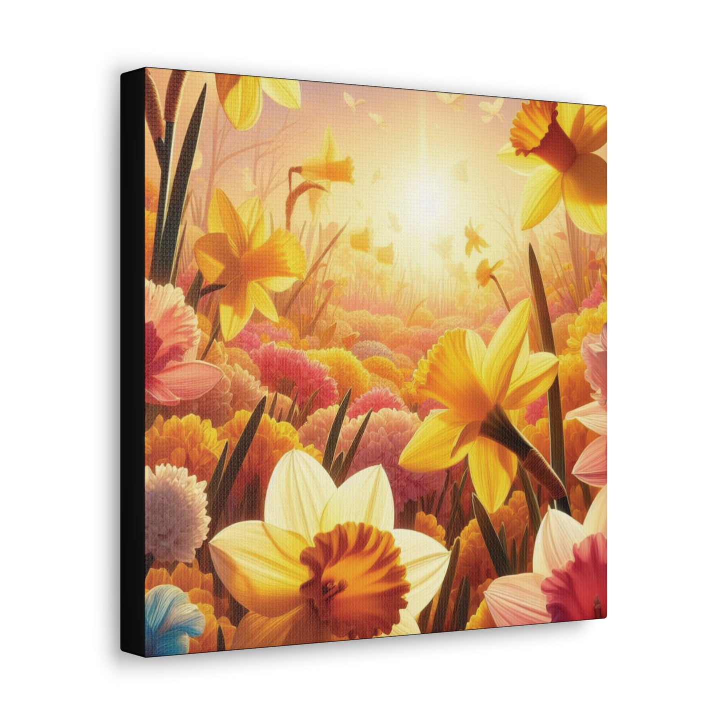 Daffodils Classic Canvas - Black